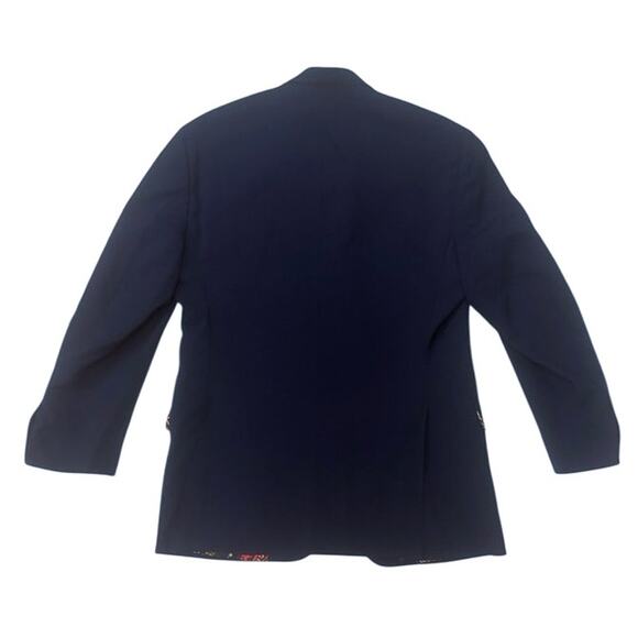 Robert Graham Men's Wool Blazer Sport Coat Navy with CPaisley Lining EUC Size 40 - Picture 4 of 7